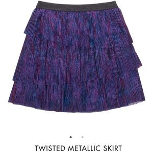NWT- KidPik TWISTED METALLIC SKIRT Size M 10